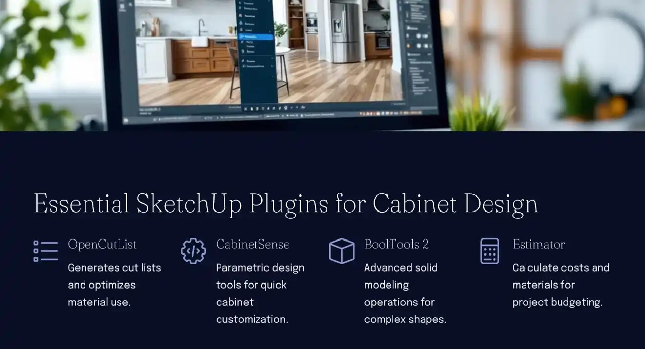 طراحی کابینت آشپزخانه در sketchup