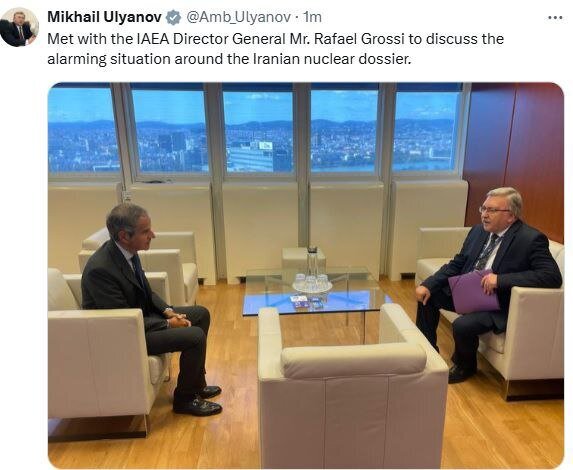 رایزنی اولیانوف با مدیرکل آژانس انرژی اتمی درباره ایران