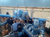 نصب یک دستگاه پمپ جدید در ایستگاه آبرسانی‌پیچ کارون اهواز