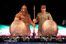 گزارش تصویری | مراسم رونمایی از مجسمه زانو زنندگان برابر ایران