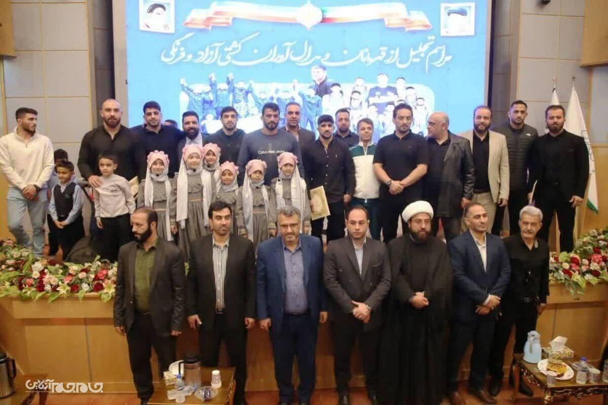 تجلیل از قهرمانان کشتی آزاد و فرنگی کشور در اسلامشهر