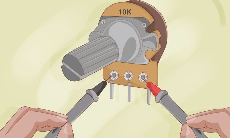 نحوه تست و عیبیابی پتانسیومتر با مولتیمتر نحوه تست و عیبیابی پتانسیومتر با مولتیمتر