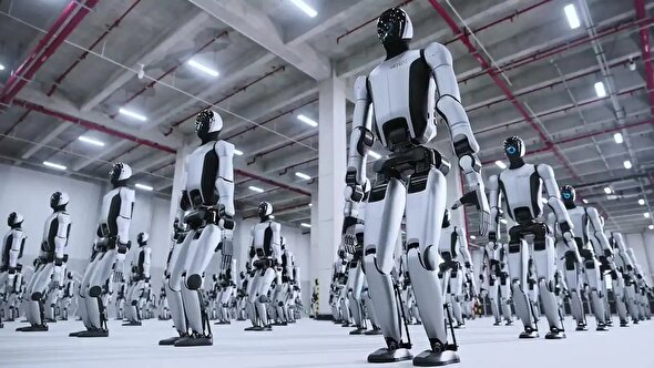 ببینید | تولید انبوه ربات