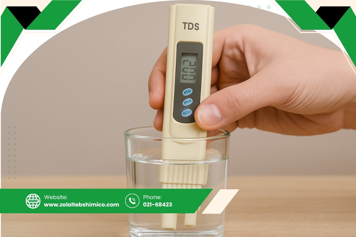 اندازه‌گیری TDS آب مقطر