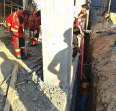 سقوط کارگر ساختمانی از ارتفاع به دلیل برقگرفتگی در دزفول