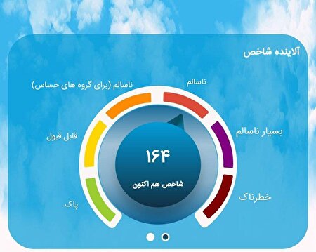 ه‍وای تهران قرمز شد