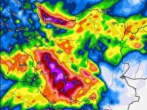 هسته‌های بارشی کم‌سابقه در جنوب‌غرب و زاگرس