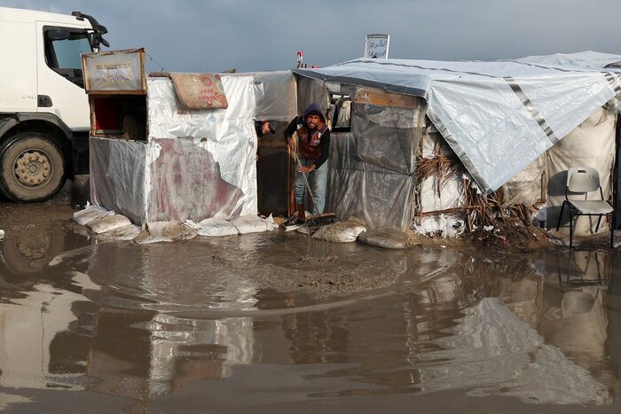 بارش‌ها جان ۸۰۰ هزار نفر را در غزه تهدید می‌کند