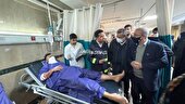استاندار از مصدومان حادثه واژگونی اتوبوس یاسوج_سمیرم عیادت کرد