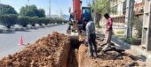 حفاری و اصلاح خط فاضلاب بلوار پاسداران اهواز