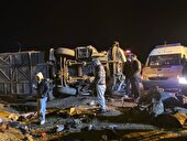 عکس و فیلم | اسامی مصدومان حادثه واژگونی اتوبوس اصفهان - مشهد اعلام شد