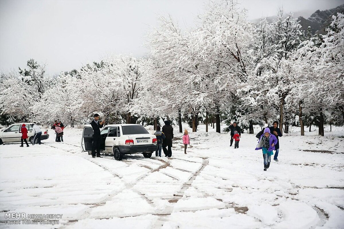 ببینید | پایتخت تاریخی ایران زیر پتوی برف!
