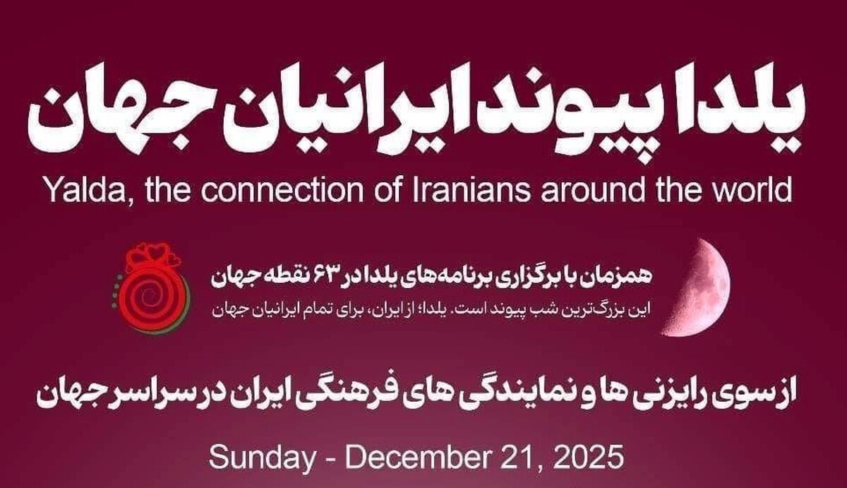 همزمان با فرارسیدن بلندترین شب سال، جشن شب یلدا با محوریت فرهنگ و آیین‌های اصیل ایرانی در ۶۳ نقطه از کشور‌های مختلف جهان و با حضور ایرانیان مقیم خارج از کشور برگزار می‌شود.